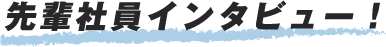 先輩社員インタビュー!